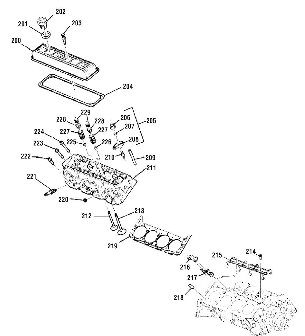 Engine Group - Cylinder Head Diagram and Parts List for 076160-05  Briggs and Stratton Generator